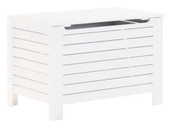 Caixa arrumação c/ tampa RANA 100x49x54 cm pinho maciço branco PT448270