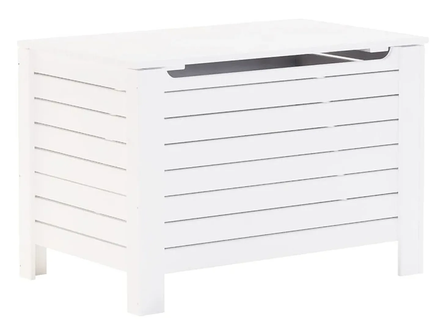 Caixa arrumação c/ tampa RANA 100x49x54 cm pinho maciço branco