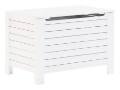 Caixa de arrumação c/ tampa RANA 80x49x54cm pinho maciço branco PT701375