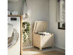 Caixa de arrumação com tampa RANA 60x49x54 cm pinho maciço PT452673