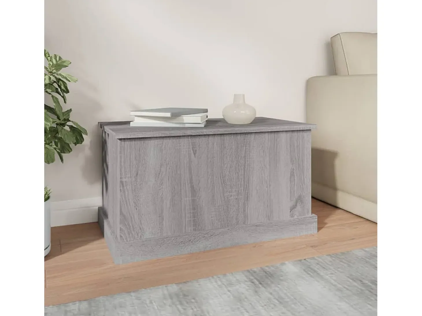 Caixa de arrumação 70x40x38 cm derivados madeira cinza sonoma PT148984