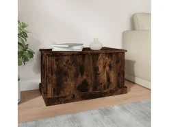 Caixa de arrumação 70x40x38 cm deriv. madeira carvalho fumado PT989580