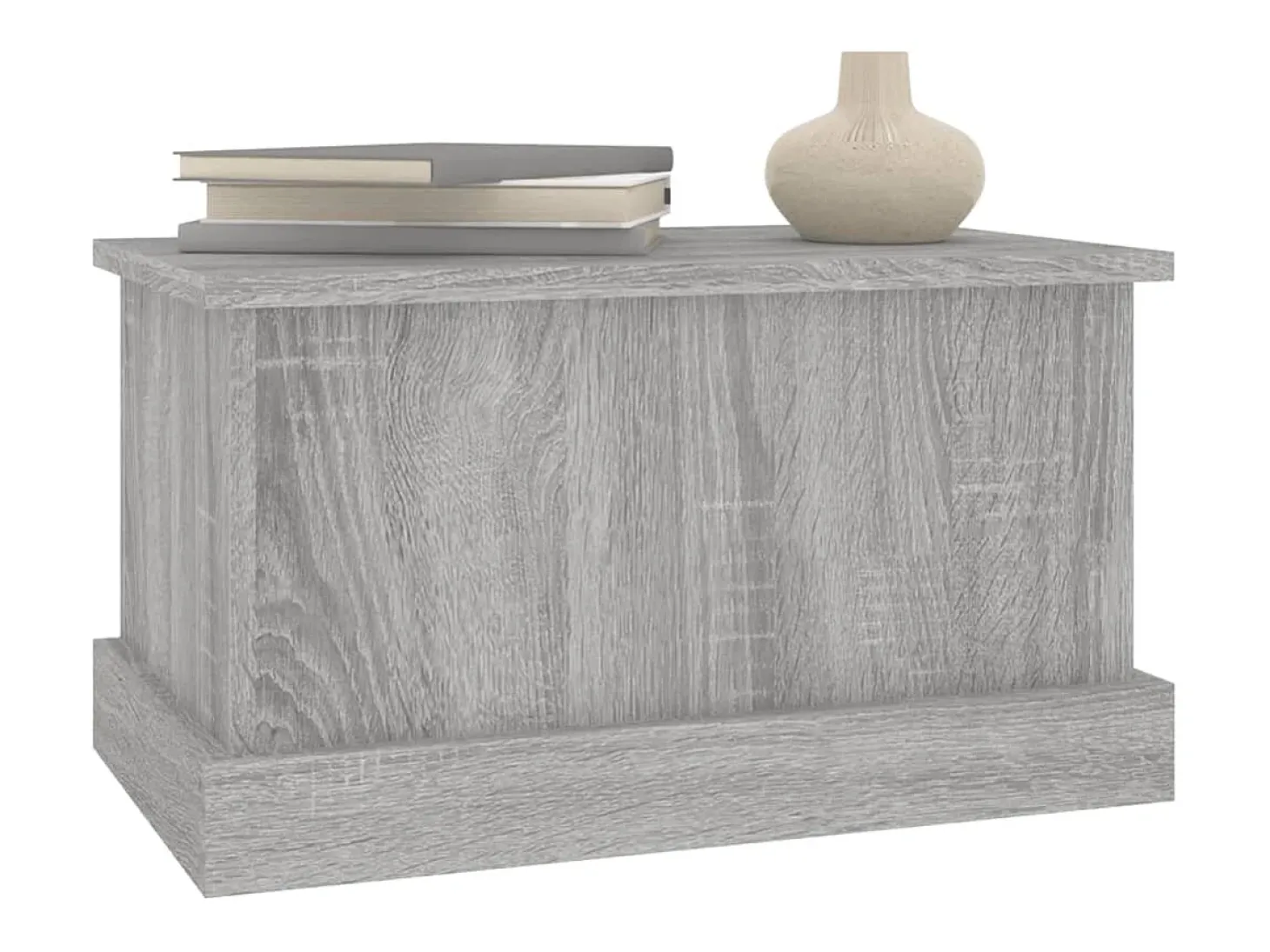 Caixa de arrumação 50x30x28 cm derivados madeira cinza sonoma