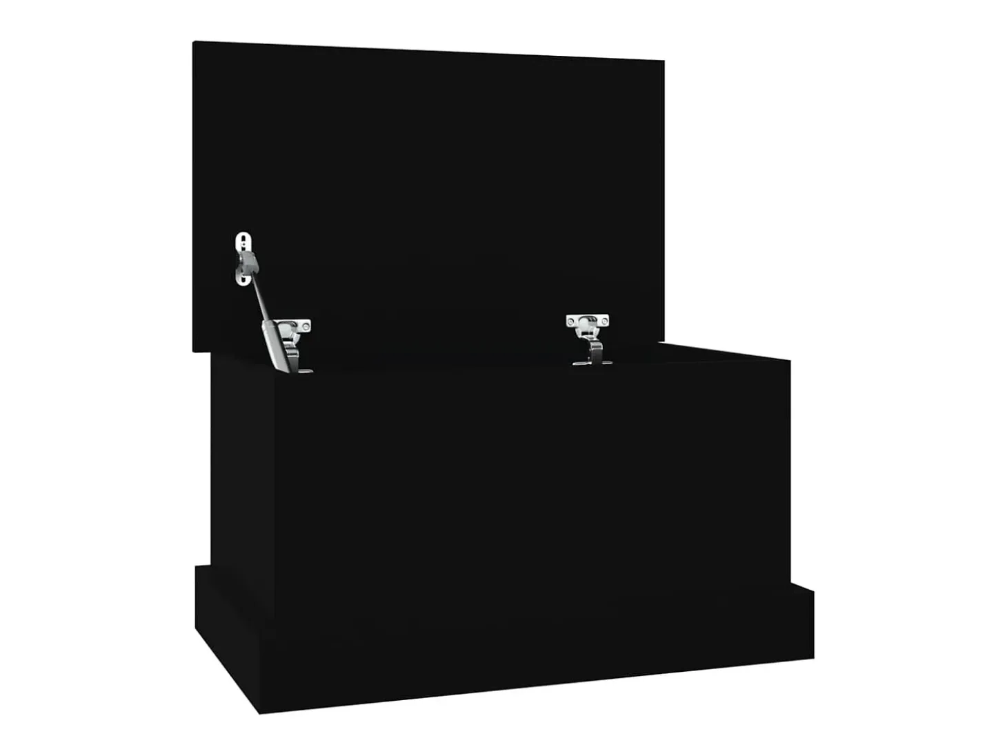 Caixa de arrumação 50x30x28 cm derivados de madeira preto PT973177