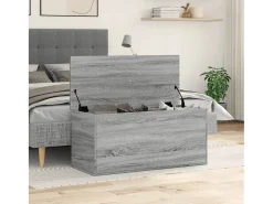Caixa de arrumação 100x42x46 cm derivados madeira cinza sonoma PT676854