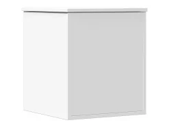 Caixa de arrumação 40x42x46 cm derivados de madeira branco PT725722