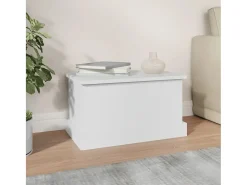 Caixa de arrumação 50x30x28 cm derivados de madeira branco PT585850