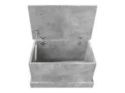 Caixa de arrumação 50x30x28 cm derivados madeira cinza cimento