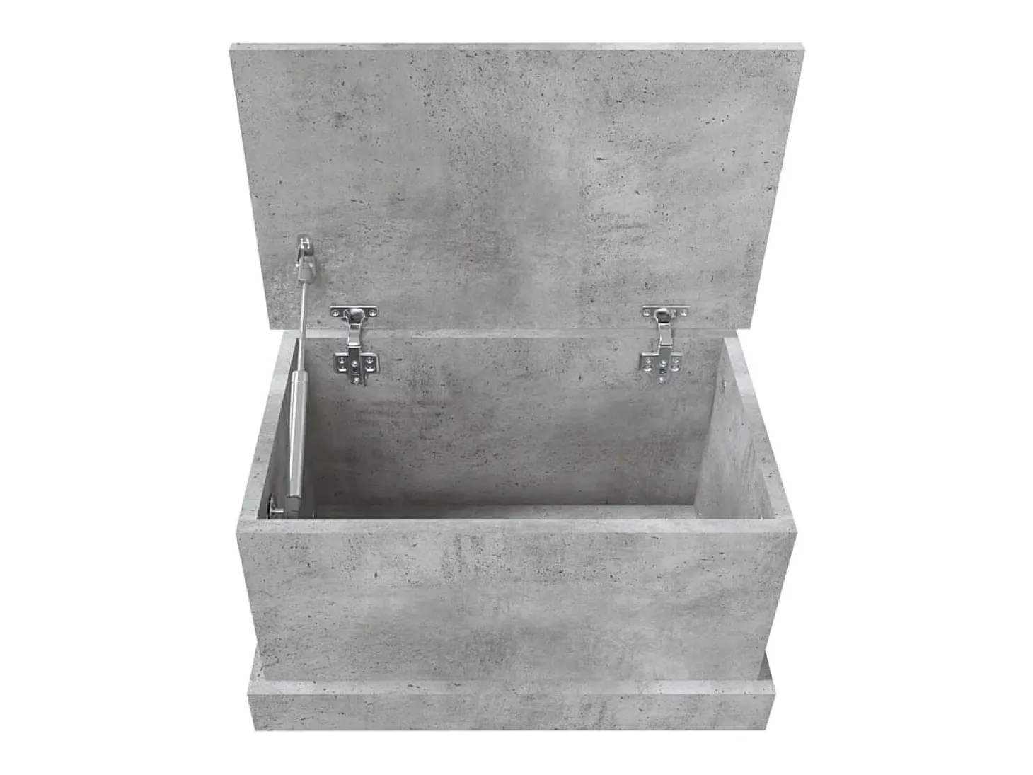 Caixa de arrumação 50x30x28 cm derivados madeira cinza cimento