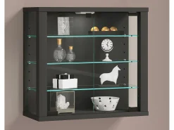 Caixa de exposição de vidro VCM pendurada | Vitrine de vidro com vidro de segurança ESG | Dimensões: A. 40 x L. 43 x P. 18 cm | Vitrosa S (antracite)
