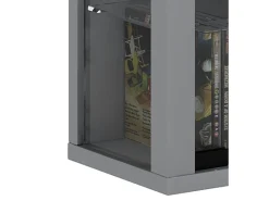 Caixa de exposição de vidro VCM pendurada | Vitrine de vidro com vidro de segurança ESG | Dimensões: A. 114 x L. 59 x P. 18 cm | Vitrosa Maxi (prata)