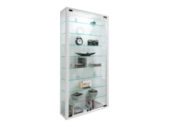 Caixa de exposição de vidro VCM pendurada | Vitrine de vidro com vidro de segurança ESG | Dimensões: A. 114 x L. 59 x P. 18 cm | Vitrosa Maxi (Branco)