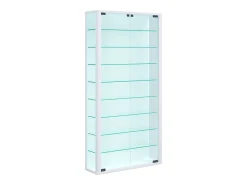 Caixa de exposição de vidro VCM pendurada | Vitrine de vidro com vidro de segurança ESG | Dimensões: A. 114 x L. 59 x P. 18 cm | Vitrosa Maxi (Branco)