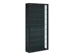 Caixa de exposição de vidro VCM pendurada | Vitrine de vidro com vidro de segurança ESG | Dimensões: A. 114 x L. 59 x P. 18 cm | Vitrosa Maxi (Preto)