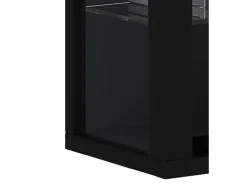 Caixa de exposição de vidro VCM pendurada | Vitrine de vidro com vidro de segurança ESG | Dimensões: A. 91 x L. 59 x P. 18 cm | Vitrosa Mini (Preto)