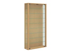 Caixa de exposição de vidro VCM pendurada | Vitrine de vidro com vidro de segurança ESG | Dimensões: A. 114 x L. 59 x P. 18 cm | Vitrosa Maxi (faia)