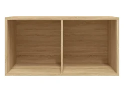 Caixa discos vinil 71x34x36cm derivados madeira carvalho sonoma