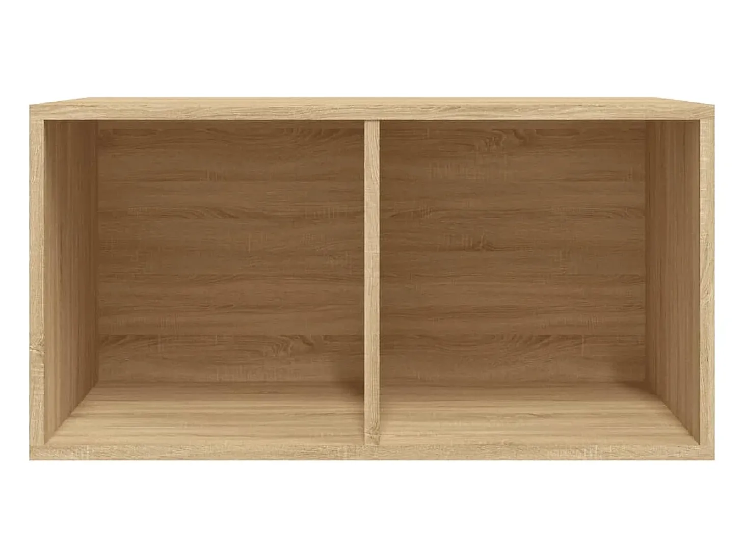 Caixa discos vinil 71x34x36cm derivados madeira carvalho sonoma