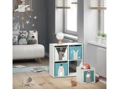 Caixa dobrável azul-cinza 30x30x30
