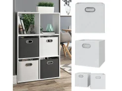 Caixa dobrável branco 30x30x30