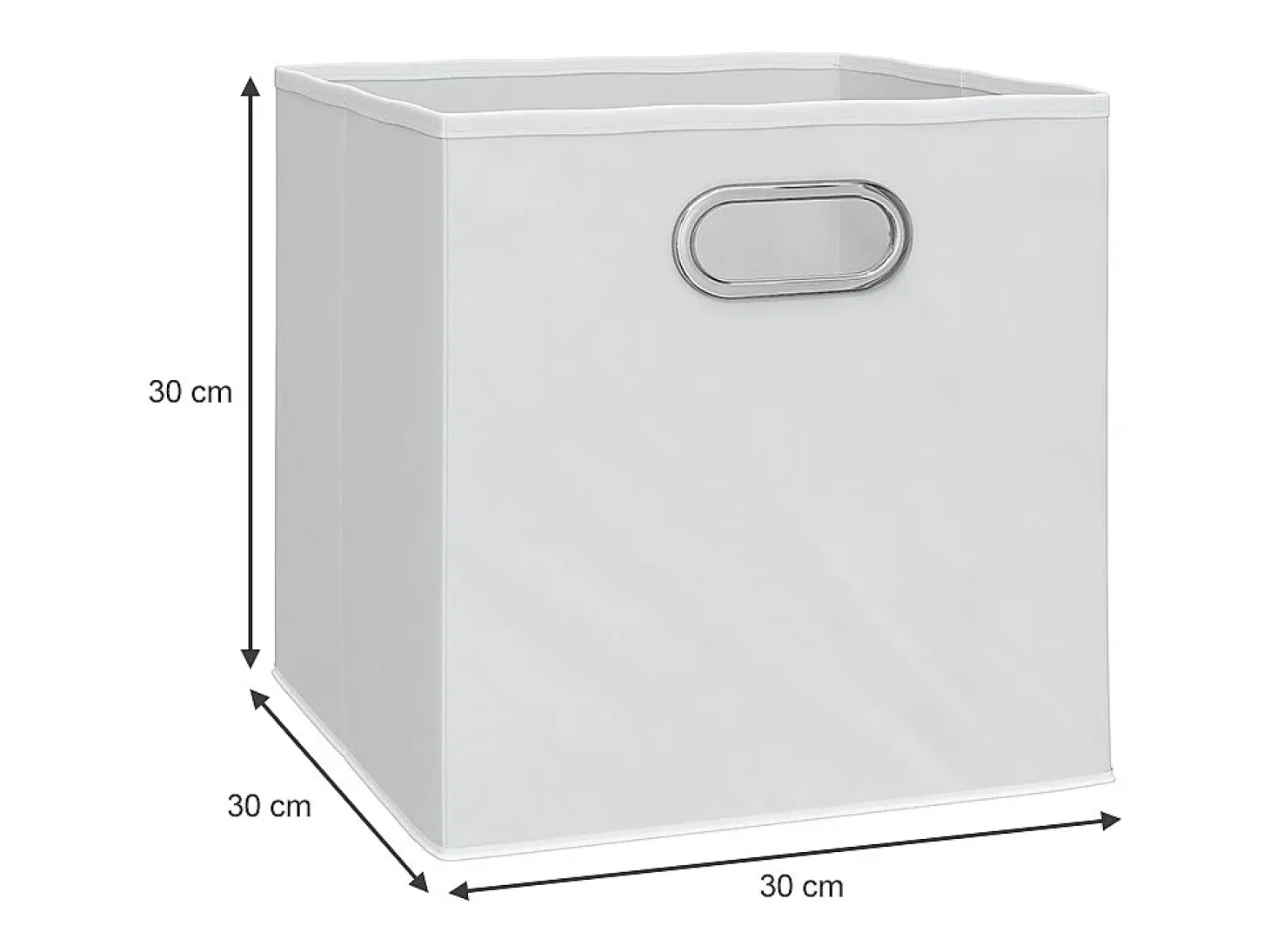 Caixa dobrável branco 30x30x30