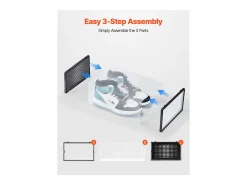 Caixas de Sapatos SucceBuy Empilháveis Conjunto de 12 Peças, Armazenamento para Sapatos até Tamanho US 11, Organizador Modular em Plástico