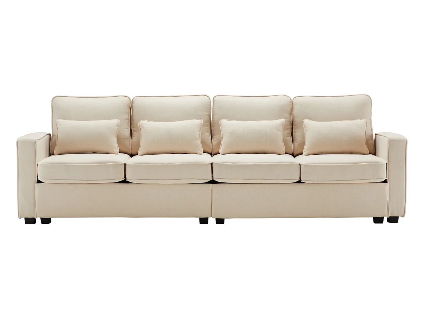 Cama acolchoada para adulto 180 x 1362 cm, sem cabeceira, com faixa LED (monocromática), base com suspensão hidráulica, bege.