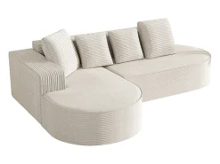 Cama acolchoada para adulto 180 x 1424 cm, sem cabeceira, com faixa LED (monocromática), base com suspensão hidráulica, bege.