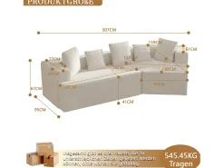 Cama acolchoada para adulto 180 x 1425 cm, sem cabeceira, com faixa LED (monocromática), base com suspensão hidráulica, bege.