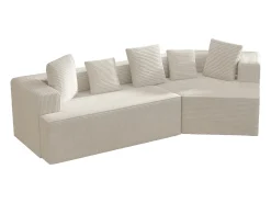 Cama acolchoada para adulto 180 x 1425 cm, sem cabeceira, com faixa LED (monocromática), base com suspensão hidráulica, bege.