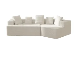 Cama acolchoada para adulto 180 x 1425 cm, sem cabeceira, com faixa LED (monocromática), base com suspensão hidráulica, bege.