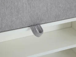 Cama com arrumação banco 80x200 cm tecido cinza - LAOZIA