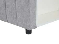 Cama com arrumação banco 80x200 cm tecido cinza - LAOZIA