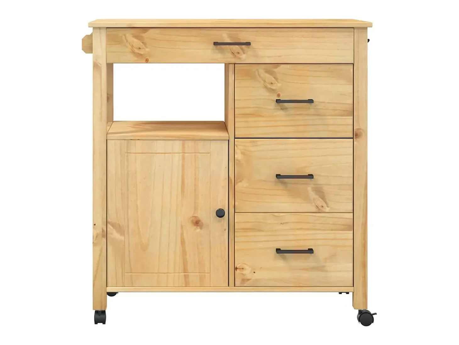 Carrinho de cozinha MONZA 84x40x88,5 cm madeira de pinho maciça