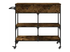 Carrinho de cozinha 105x42x95 cm deriv. madeira carvalho fumado