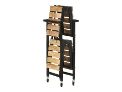 Carrinho de cozinha 87x36x81 cm madeira de mangueira maciça
