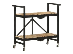 Carrinho de cozinha 87x36x81 cm madeira de mangueira maciça