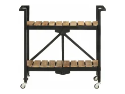 Carrinho de cozinha 87x36x81 cm madeira de mangueira maciça