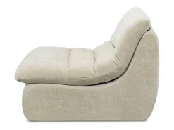 Chaise longue "Candela" em tecido texturado - 81 x 96 x 75 cm - Bege