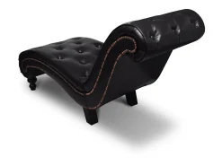 Chaise longue couro artificial castanho PT405136