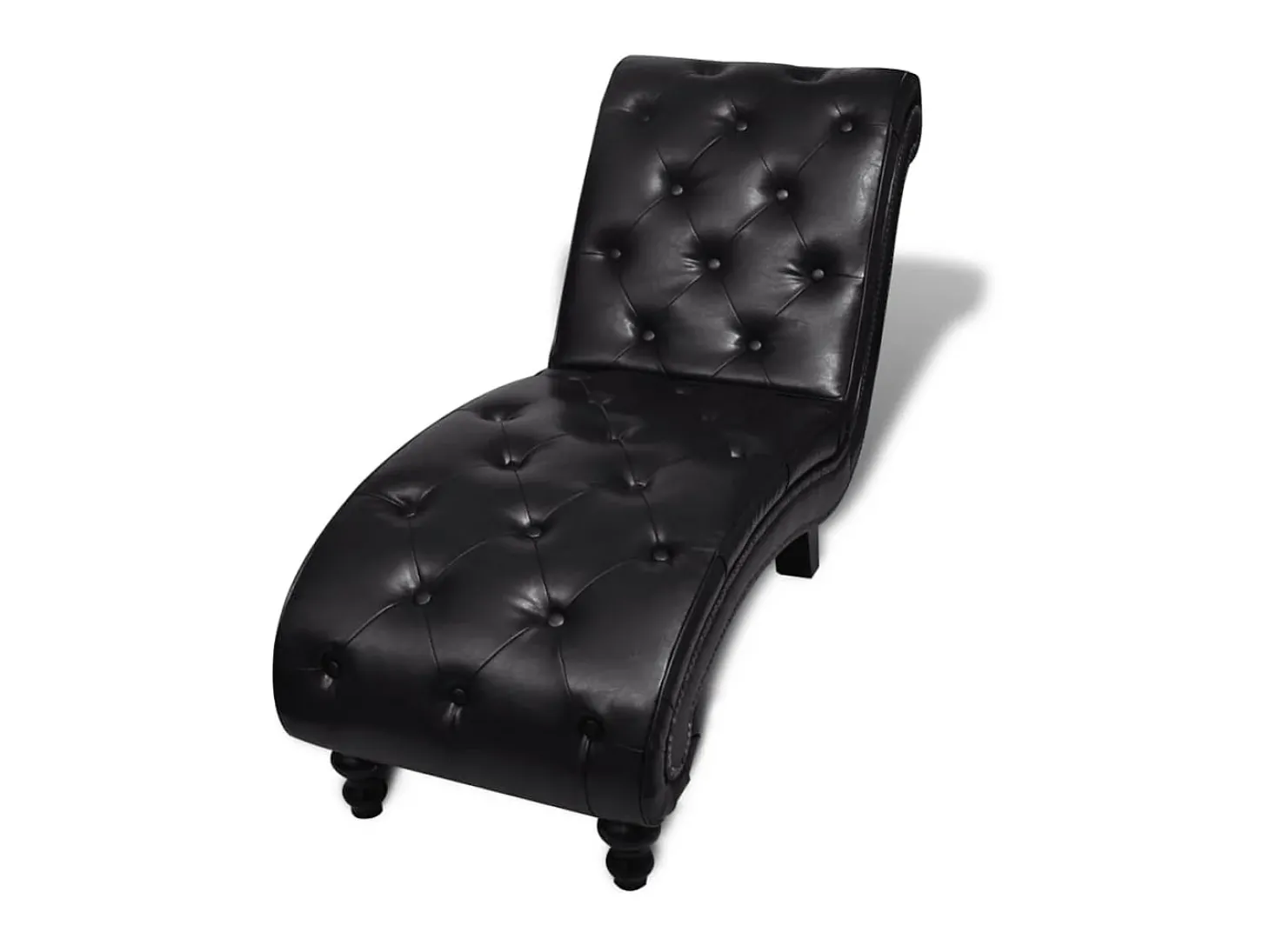 Chaise longue couro artificial castanho PT405136