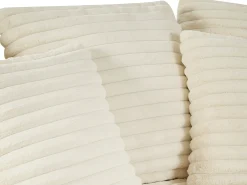 Chaise-longue 2 lugares em veludo canelado grosso bege ESARTO de Pascal Morabito