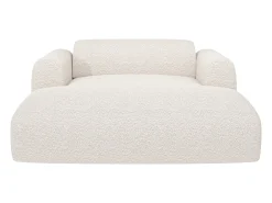 Chaise-longue 2 lugares tecido bouclé branco - POGNI de Maison Céphy