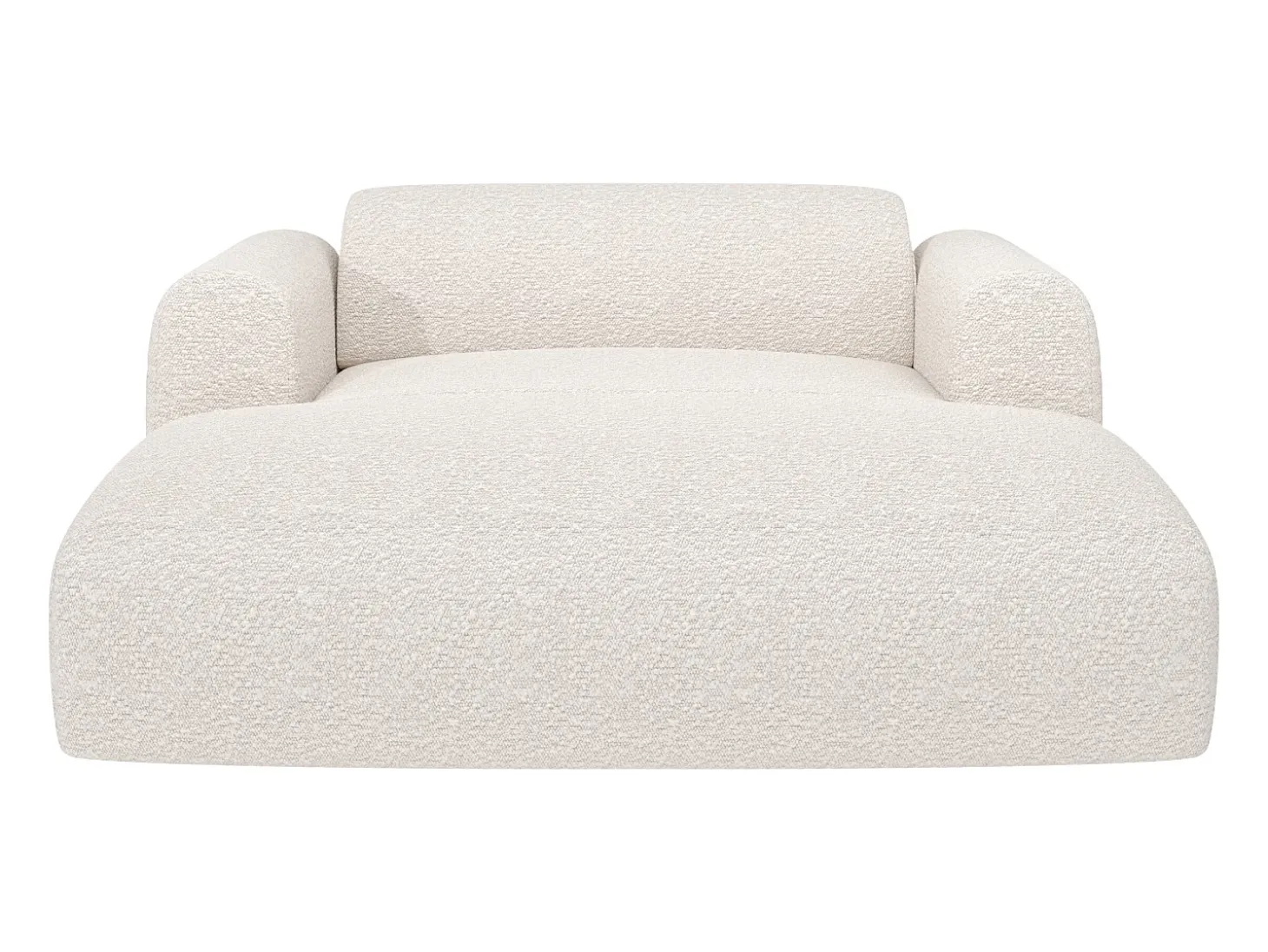Chaise-longue 2 lugares tecido bouclé branco - POGNI de Maison Céphy