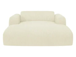 Chaise-longue 2 lugares veludo canelado branco-sujo POGNI de Maison Céphy