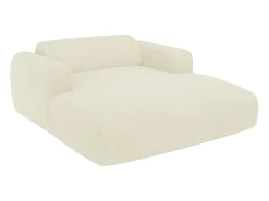 Chaise-longue 2 lugares veludo canelado branco-sujo POGNI de Maison Céphy