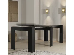 CLARA - Mesa consola fina antracite extensível de 25 cm a 2 metros - extensões integradas - até 8 pessoas - envio gratuito