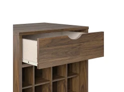 Cómoda com 5 gavetas em MDF nogueira nogueira florença
