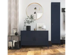 Cómoda com 5 gavetas em MDF cinzento pomba