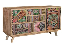 Cômoda com mangueira natural e multicolorida